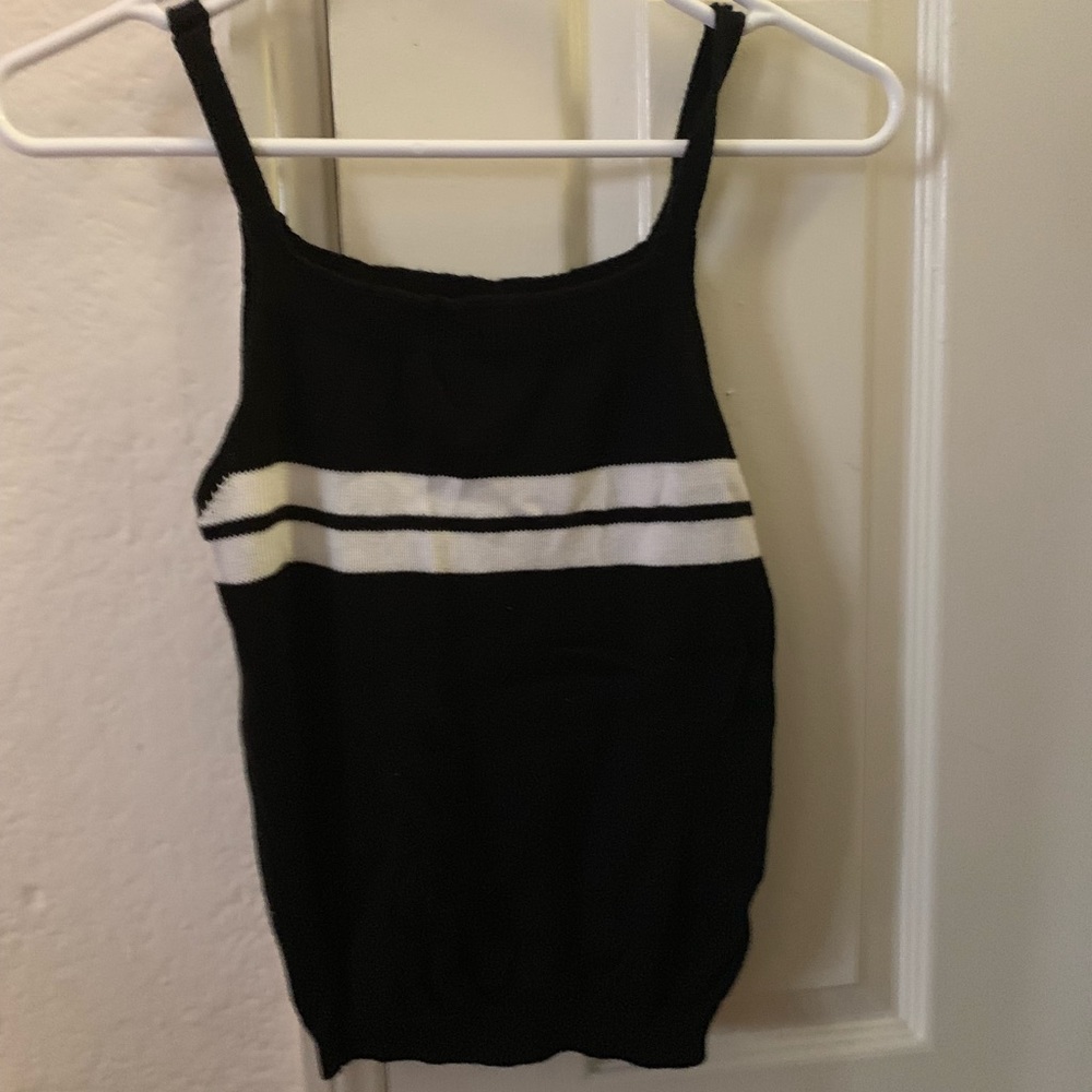 Brandy Melville Black and White Tank Top